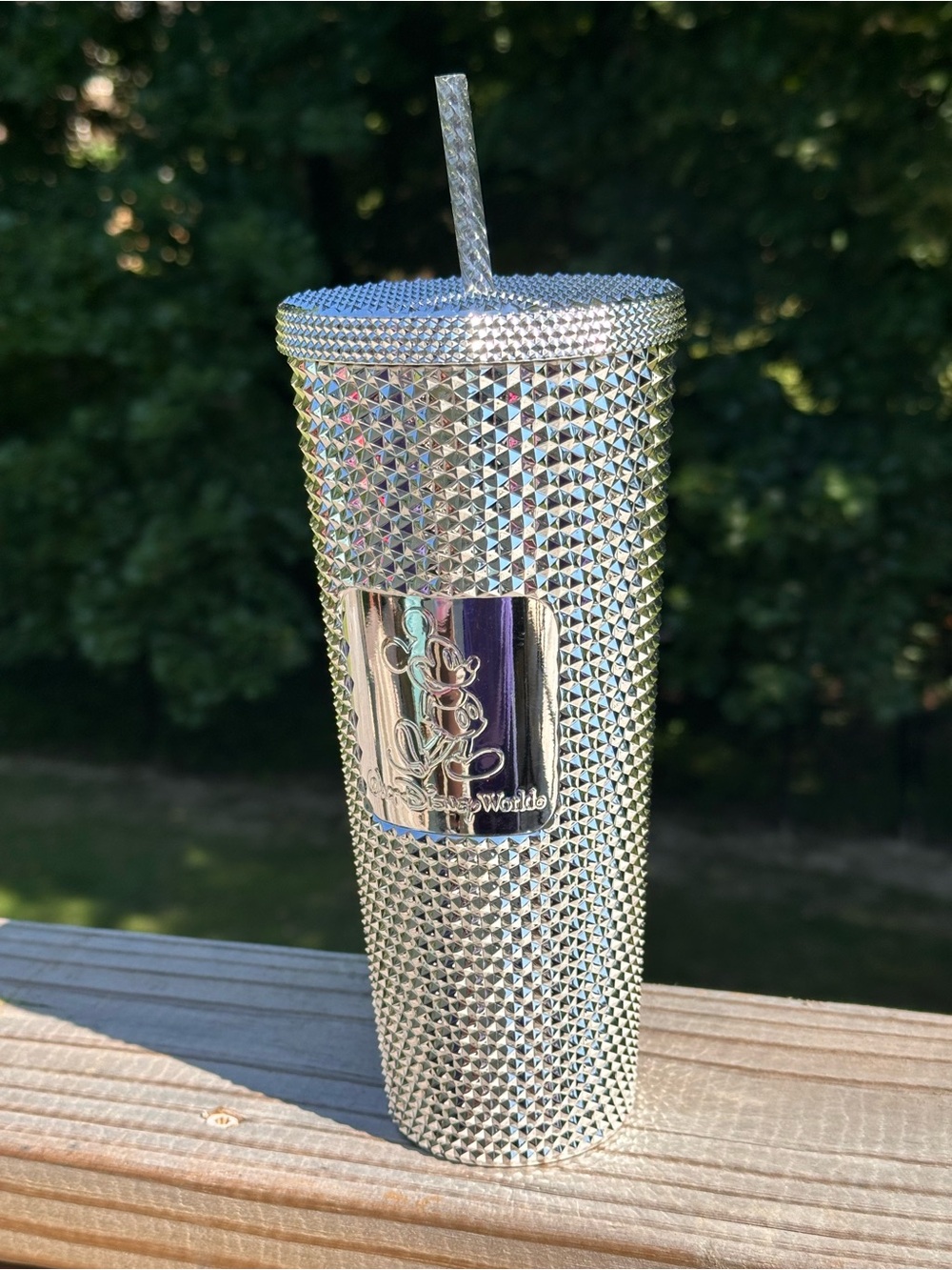 Starbucks x Disney Silver Studded Mickey Tumbler with Straw